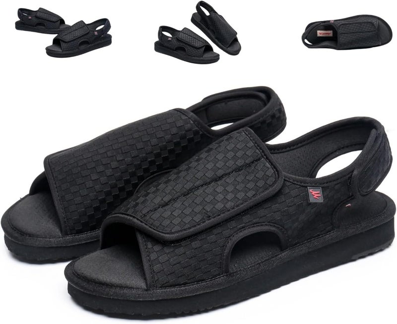 KUMUROETA Open Toe Diabetic Sandals for Men and Women,Widened Feet Arthritis Shoes,Edema Shoes,Adjustable Straps,Suitable for People with Diabetes and Swollen Feet - Image 1